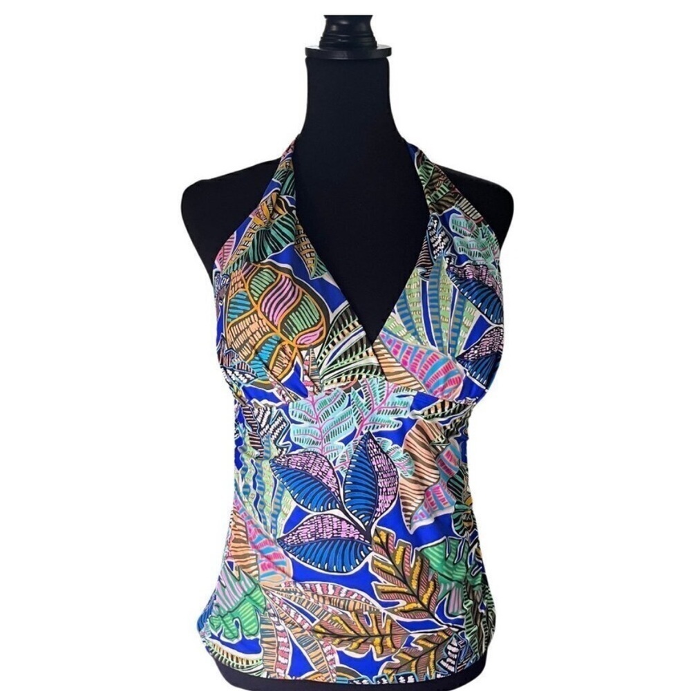 La Blanca V-Neck Tankini Top, Size 6